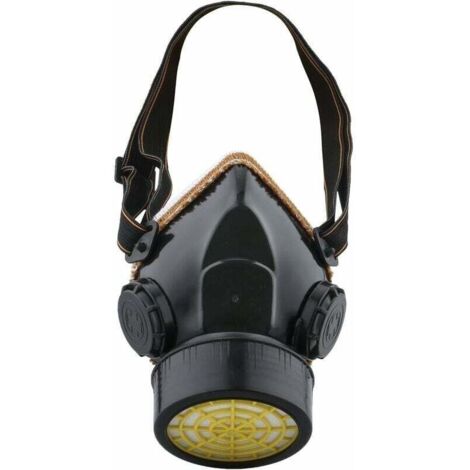 Masque Anti-Poussiere Protection Peinture Respirateur chimique industriel Contre Vapeur Toxique, Masque Cartouche Protection Soupape de Facile à Respirer, Noir (1/5)