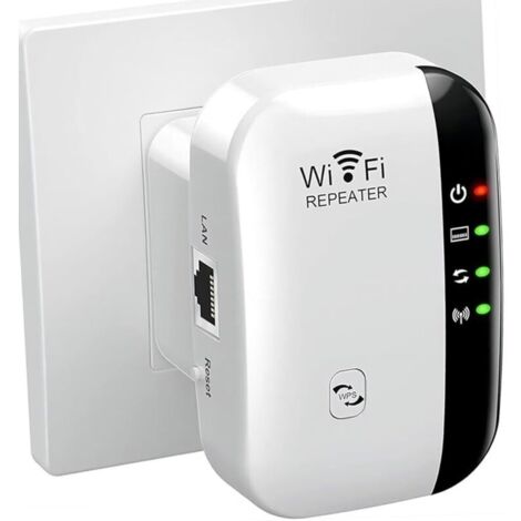 Répéteur WiFi Puissant 300Mbps Amplificateur WiFi Puissant 2.4GHz WiFi Range Booster WiFi Répéteur Extenseur sans Fil avec Port Ethernet, WiFi Extender WiFi Booster, Protection WPS (1/5)