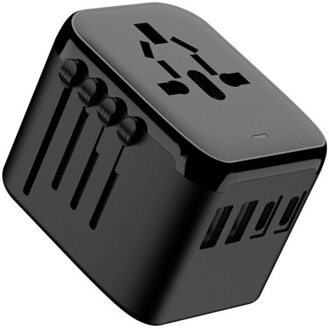 Adaptateur de voyage universel dans le monde entier avec PD20W, 2 USB, 2 USB C et 1 prise AC, adaptateur de prise international, pour l'Allemagne, les États-Unis, l'Angleterre, la (1/5)