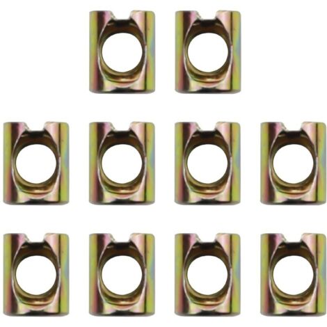 Lot de 10 écrous cylindriques métriques M6, chevilles croisées, écrous fendus, vis pour lit de bébé, kit de remplacement de quincaillerie pour lits superposés, têtes de lit, chaises, meubles M6 x 10 m