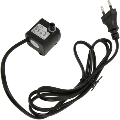 Mini Pompe à Eau Submersible Réglable Silencieuse Étanche IPX8 avec Ventouse pour Aquarium, Prise EU 220-240V (1/5)