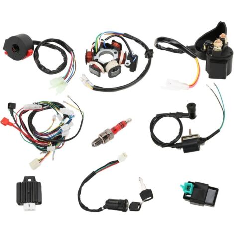 Faisceau de Câblage KIMISS, Faisceau de Câbles Quad CDI Remplacement du Faisceau de Câblage pour 50cc 70cc 90cc 110cc 125cc ATV Quad Dirt Bike Go Kart Pièces