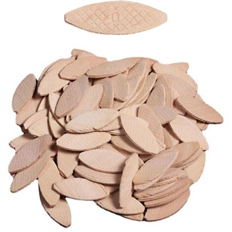 Lamelles d'assemblage taille 20, paquet de 100 pièces, Lamello, Chevilles plates en bois de hêtre de haute qualité pour les menuisiers et les projets de bricolage,pour fraiseuse bois/fraiseuse la (1/5)