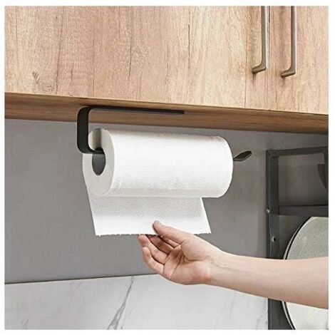 Porte Sopalin, Porte Rouleau Papier Cuisine, Porte Essuie Tout de Cuisine sous l'armoire, Support Essuie Tout Derouleur Essuie Tout Support Sopalin Pas de Perçage (A-29,5cm) (1/3)