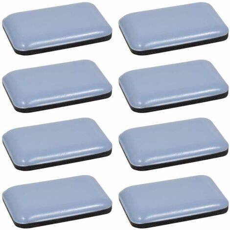 8x Patin glisseur téflon Teflon PTFE autocollant adhésif rectangulaire 35 x 25 mm Protection Sol Parquet Pied Chaise Meuble