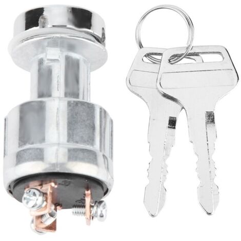 Commutateur d'allumage démarreur avec 2 clés pour 12V/24V voiture moto bateau interrupteur démarrage serrure universel (1/5)