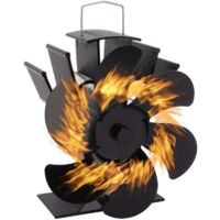 Ventilateur de poêle à 6 pales pour poêle à bois, répartition efficace de la chaleur pour poêle à bois et poêle à bois