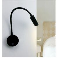 Liseuse de chevet LED 3W Liseuse LED Cygne flexible (Noir) Applique murale Liseuse LED avec interrupteur Blanc chaud 3000K Moderne 3076cm