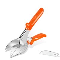 Cisaille à Onglet à Angle 45 ° -135 °, Ciseaux à Goulotte Multifonction, Outil de Coupe Quart de Rond pour Couper des Tuyaux en Pvc Ppr Pe, Branche, Fil. Y Compris 1 Lames de Rechange