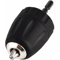 0.8-10mm 3/8"-24UNF Mandrin Porte Foret sans Clé avec Porte Douille Hexagonale 1/4" Accessoires pour Perceuse
