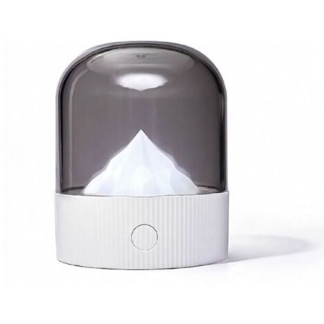 Lampada Per Aromaterapia A Cera Fondente – Ferro E Legno/Marmo, Intensità Regolabile, Lampadina GU10 35-50W, Senza Fiamma, Bianco