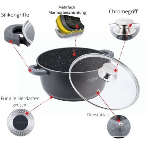 Tefal Titanium Essential 5pc Set: Saucepan 16/18/20 cm + Lids, Milkpan 14cm & Frying pan 24 cm, Non-Stick Coating, Metal Safe, All Hobs Compatible Except Induction, B941S544