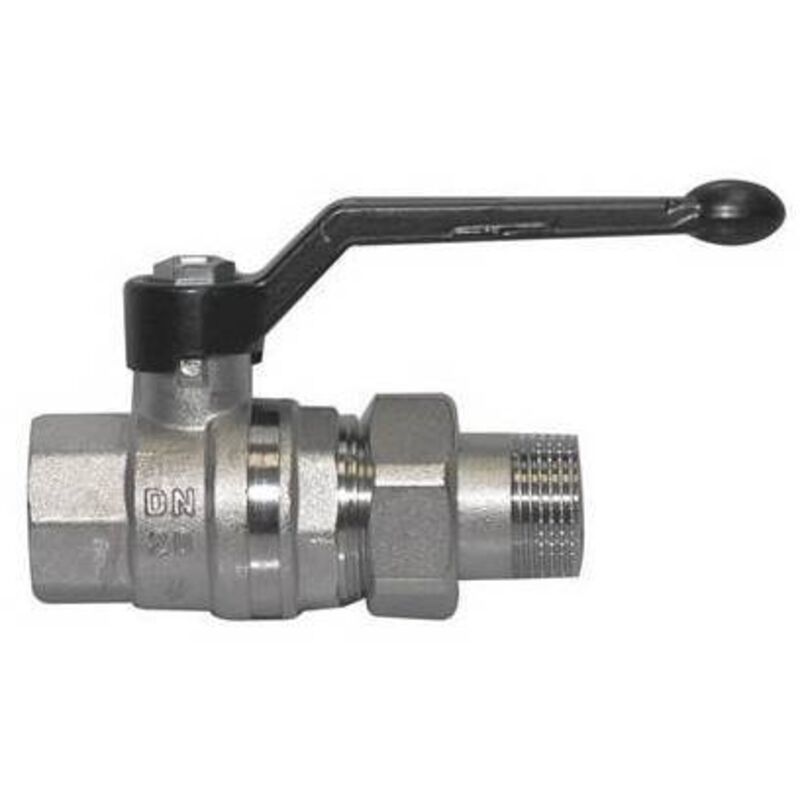 Kit Valvola E Detentore Nero 1/2" - Con Adattatori Per Tubo Rame 15 E Multistrato 16x2 Mm