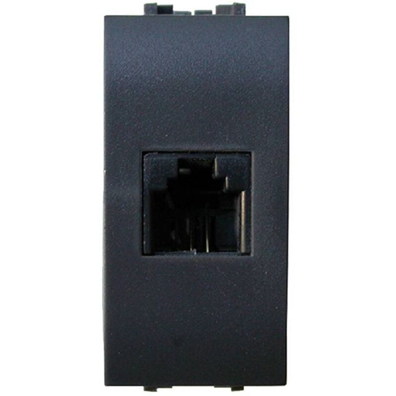 Presa Telefonica RJ11 4 PIN | Nera | Modulo Da Incasso Per Linea Fissa