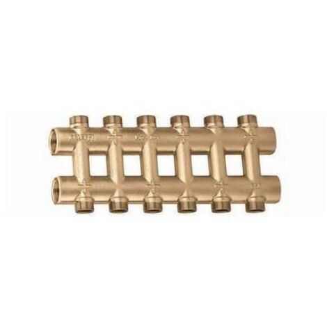 COLLETTORE COMPLANARE FUSO MONOBLOCCO Misura: 3/4" 8+8 deriv.
