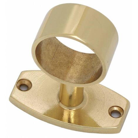 5 x PASSANTE TUBO CORRIMANO OTTONE LUCIDO D 30 MM