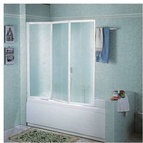BOX VASCA PIEGHEVOLE TRIS LUX ACRILICO Misura: 3 ante 140 x 140 H