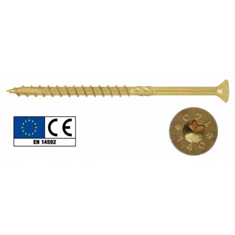 100 x VITE P/LEGNO PORTANTE TSP TX-30 6 X 80MM ZN GIALLA FM-WOOD PRO