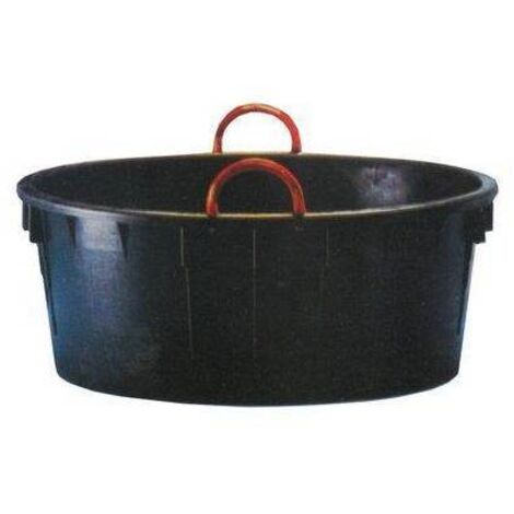 Mastellone de plástico 80L negro – ICS – Contenedor multiuso para uso agrícola y alimentario