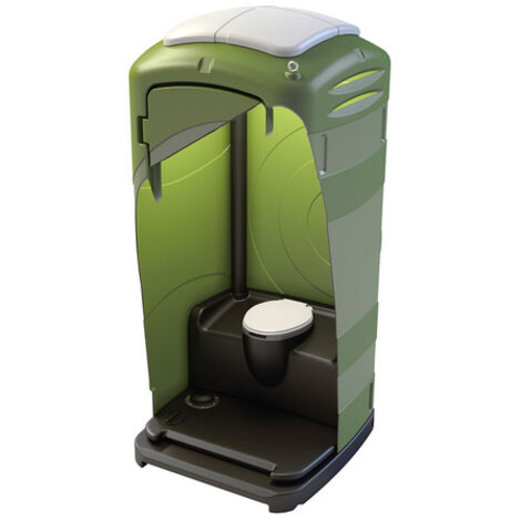 Baño móvil con WC químico de agua limpia mod. Milán verde (1/5)