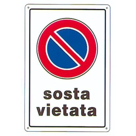 Placa Señal 20X30Cm Pvc Señales Prohibiciones Advertencias (Prohibido Estacionar)