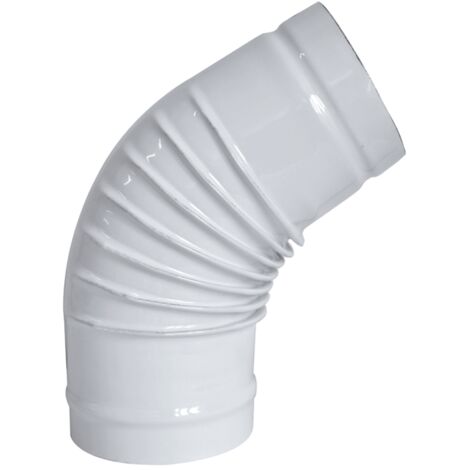 Codo de humos blanco Ø120mm 40°
