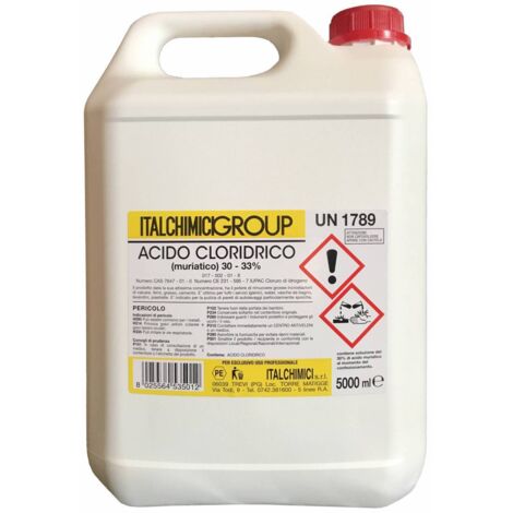 4 x ACIDO MURIATICO PURO AL 33 DA 5 L