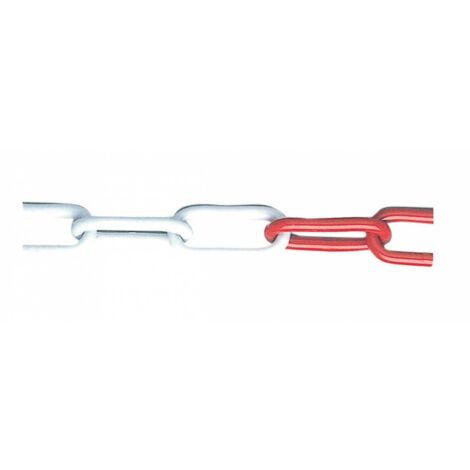 25 x CATENA ACCIAIO BIANCO ROSSO D 5 MM DA 25 M