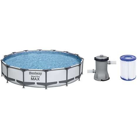 Piscina redonda sobre suelo Steel Pro Max