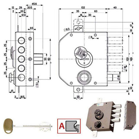 Cerradura Sic.Triple Derecha Dm Escarche 20530 Mottura