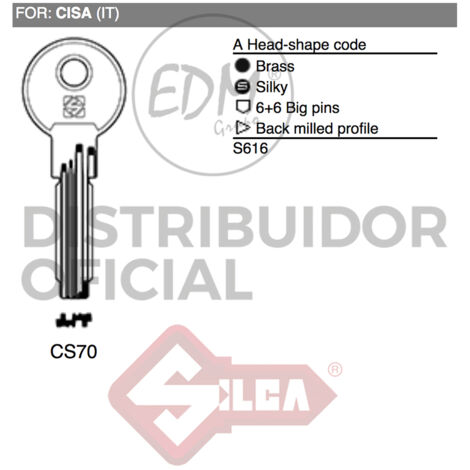 LLAVE LATON CS70 CISA