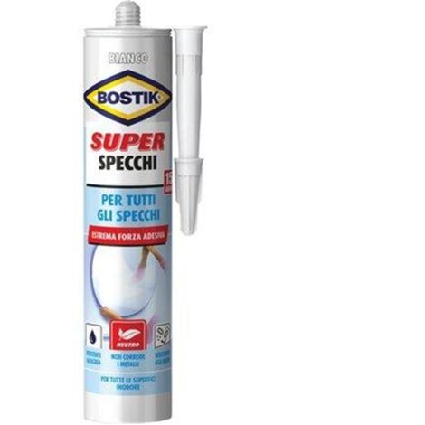 Bostik sellador neutro de alta adherencia para superficies reflectantes, color blanco, contenido de 425 ml.