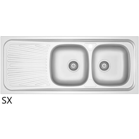 Fregadero Encimera Acero Mod. La01 Cm 120X50