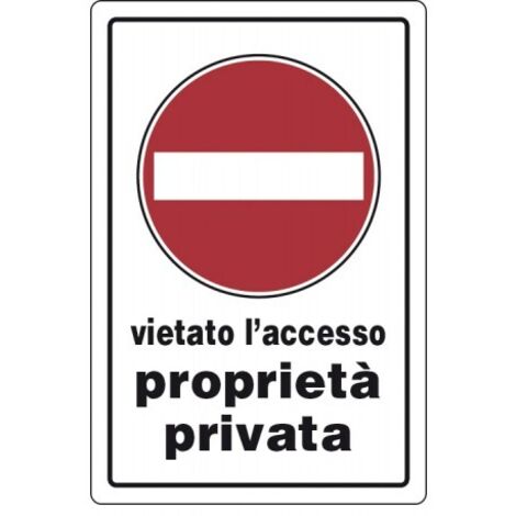 Targa Señal.Proprieta' Privata V.A.