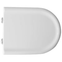 Asiento inodoro de madera blanca para jarrón Dolomite Clodia ancho 34,6 cm bisagras de expansión
