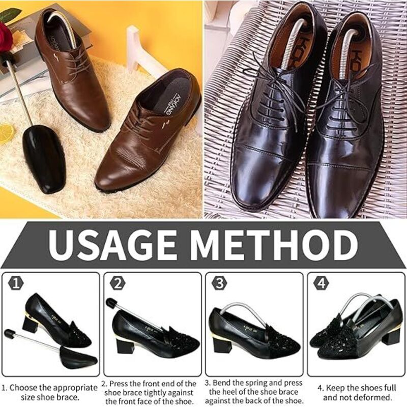 Kaps Lot De 3 Paires D'embauchoirs à Chaussures En Plastique Avec Ressort