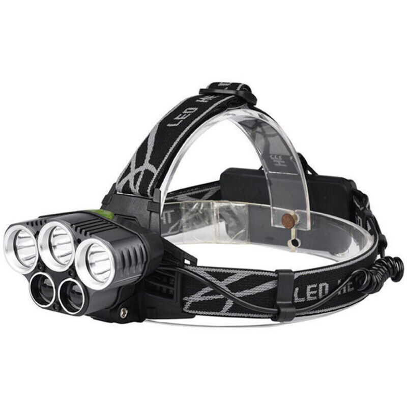LE Lampe Frontale LED Rechargeable Puissante, 1300 Lux USB Torche Frontale 5 Mod