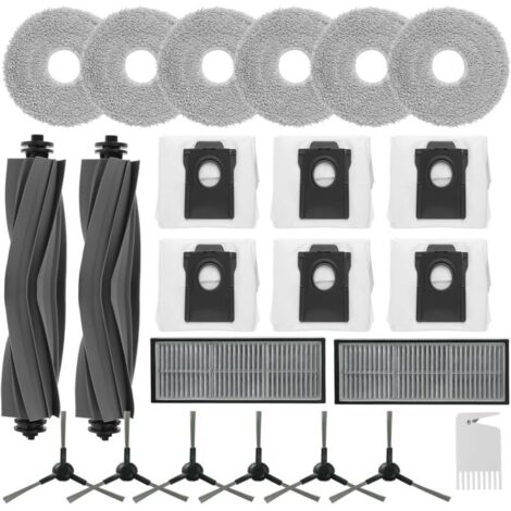 18-delige Accessoireset Geschikt Voor De Dreame D10S, Dreame D10S Pro Stofzuiger Reserveonderdelen 2 Rubberen Borstels 6 Zijborstels 4 Hepa Filters 4 Reinigingsdoeken 1 Poetsdoek 1