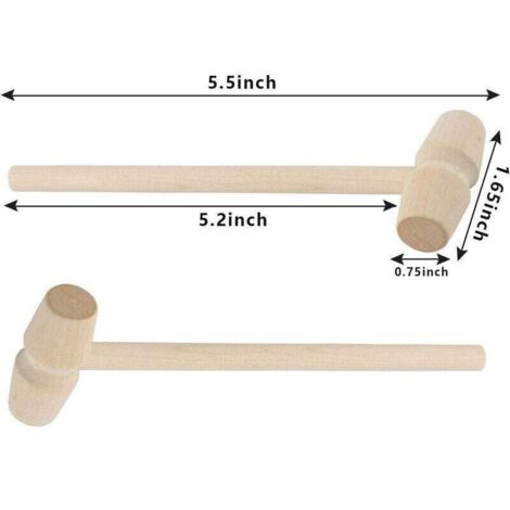 Set De 3 Marteaux En Bois Tokaneit – Pour Crabe, Chocolat, Artisanat Et Jeux