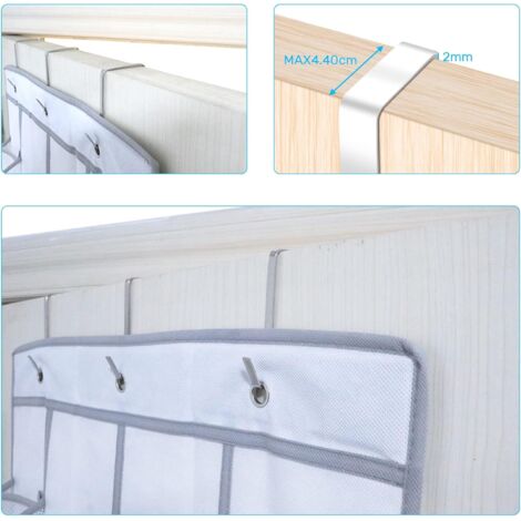 Rangement Suspendu Pour Porte, Organisateur Suspendu Multi-Couches Gain De Place Écologique Respirant Non Tissé Robuste Avec Crochets Pour Chambre Beige 5 Poches