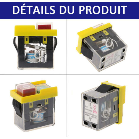 Interrupteur Bouton Poussoir KJD6 250V 4A IP54 - Sécurité On/Off - Neuf - Marque DHM