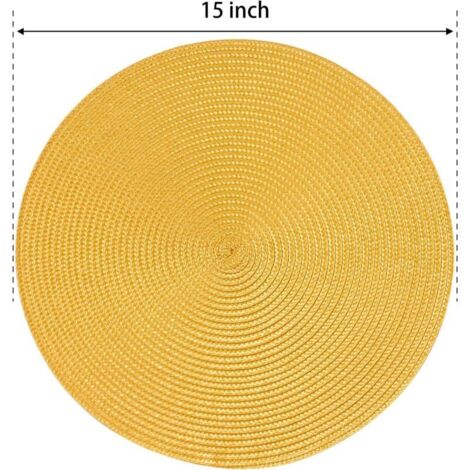 Lot De 2 Sets De Table Tissés PVC Blanc 45,7 X 30,5 Cm - Lavables Et Antidérapants | Protection Élégante Pour Table