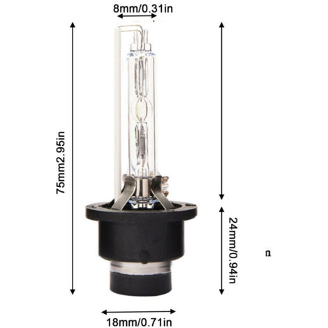 Lampada Allo Xeno D2S 35W 4300K - Kit HID Sostitutiva Originale Per Fari Auto