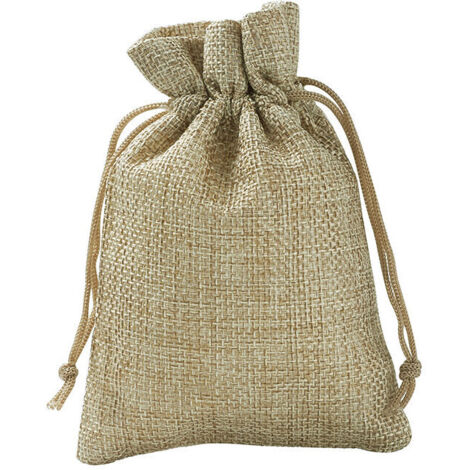 50 Sachets En Toile De Jute 7x9 Cm - Pochette Tissu Avec Cordon - Pour Lavande, Cadeaux, Mariage, Décoration