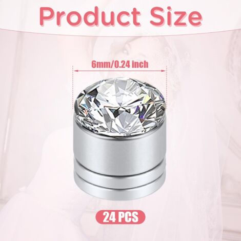 Épinglettes magnétiques en cristal couronne, aimants de