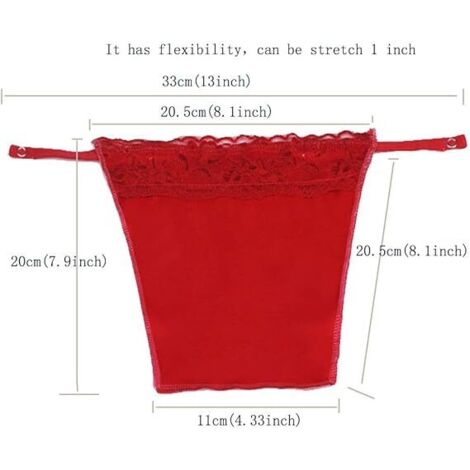 Lady Lace Clip-on Mock Camisole Bra Insert Overlay Modesty Panel Vest