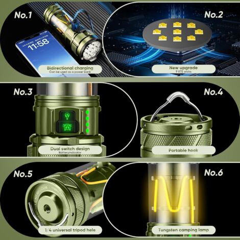 Lampe de Poche Flexible et Résistante à 360 Degrés, Torche Télescopique à 3 LED, Outil de Ramassage Magnétique  39