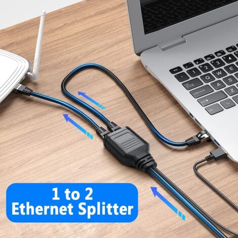 Répartiteur Ethernet Gigabit 1 à 4 Ports - Diviseur RJ45 Haute Vitesse 1000 Mbps Pour TV, Ordinateur Et Jeux