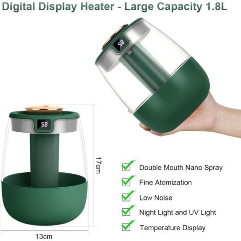 Humidificateur Mignon Avec Veilleuse Pour Chambre - Portable, Silencieux, Arrêt Automatique, Parfait Pour Bébé Et Bureau