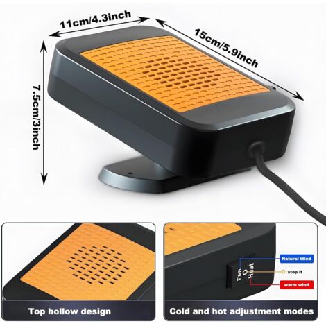 Climatiseur Voiture Portable 12V - Ventilateur Avec Réservoir D'eau - Rafraîchissement évaporatif - Pour Camping, Road Trip